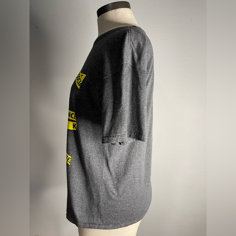 HardTen Gray Graphic Tee Men’s Large Keep Your Social Distance Streetwear Shirt - Picture 2 of 7